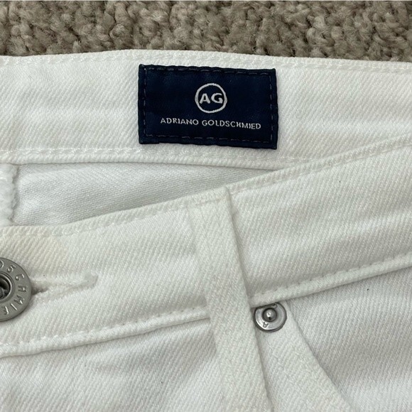 AG Adriano GoldSchmied Prima‎ Ankle Pintucked Jeans White Size 26 - Picture 6 of 10